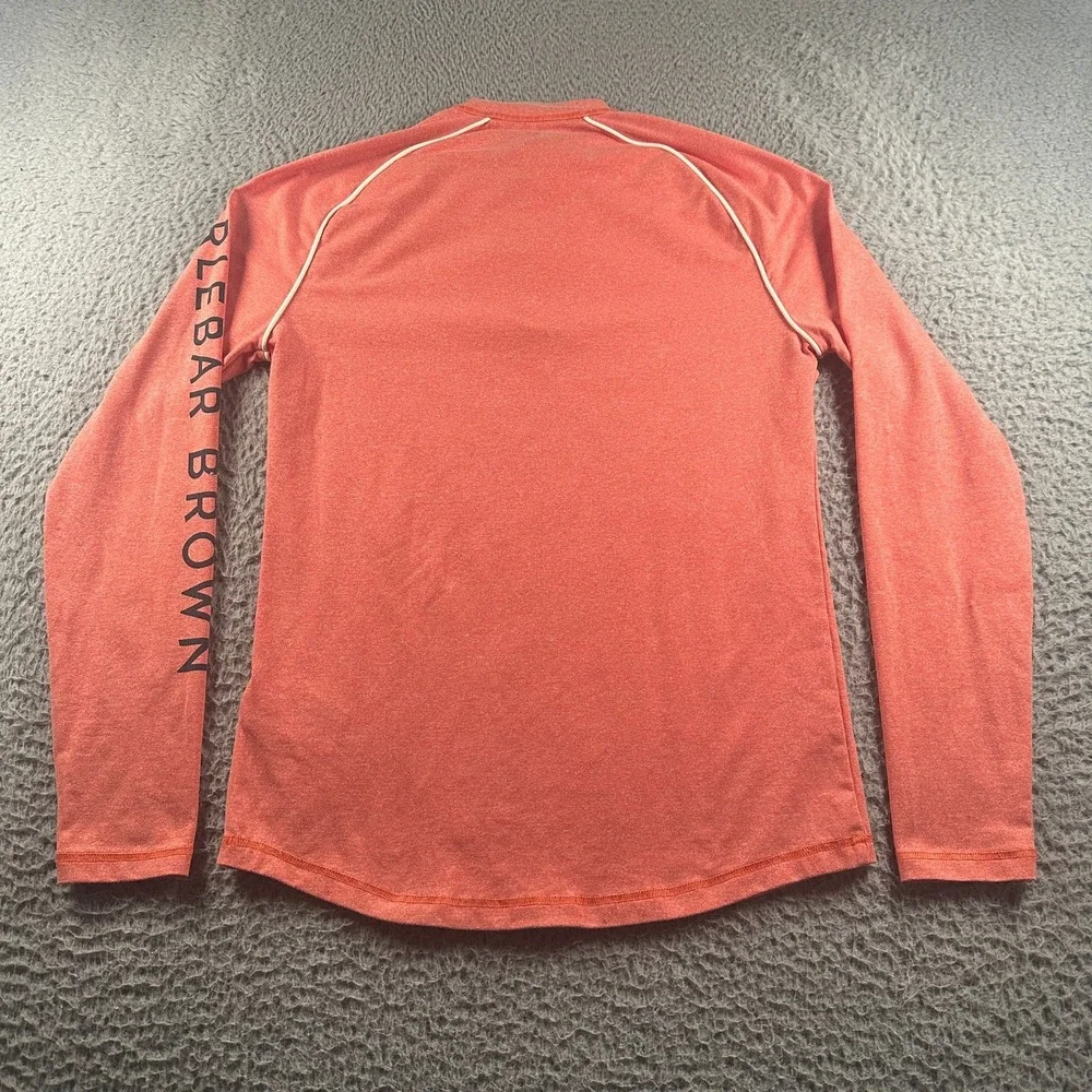 Orlebar Brown Shirt Mens‎ L Coral Rash Guard Quarter Zip Performance Top Active
